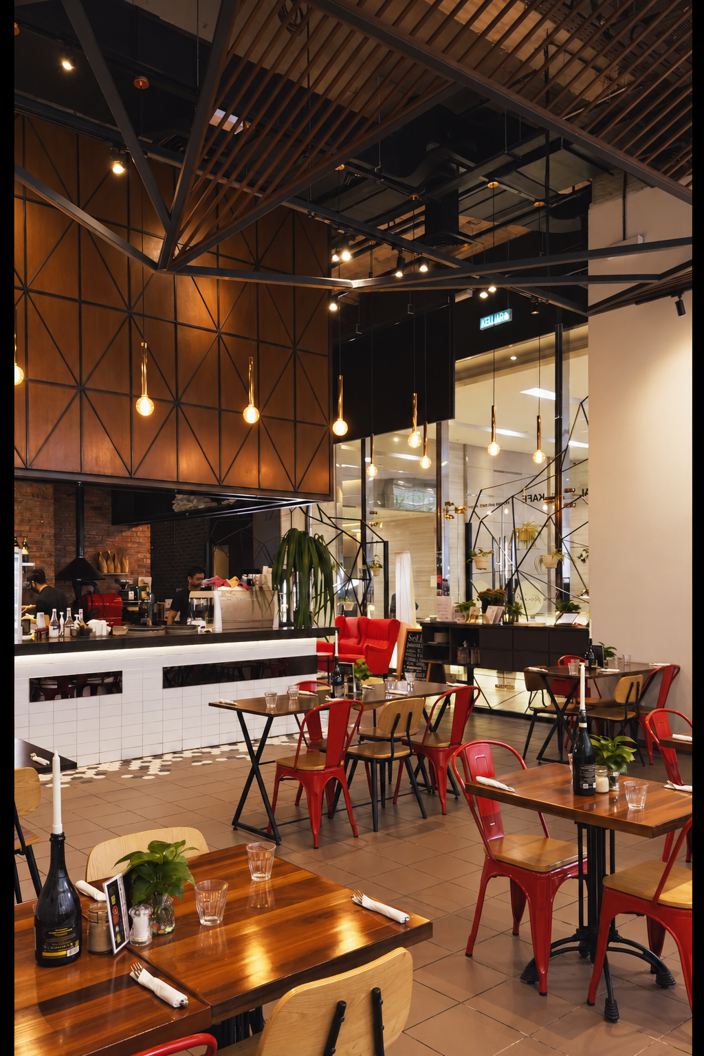 RA-FT Café Kuala Lumpur restaurant interior photography with warm ambient lighting