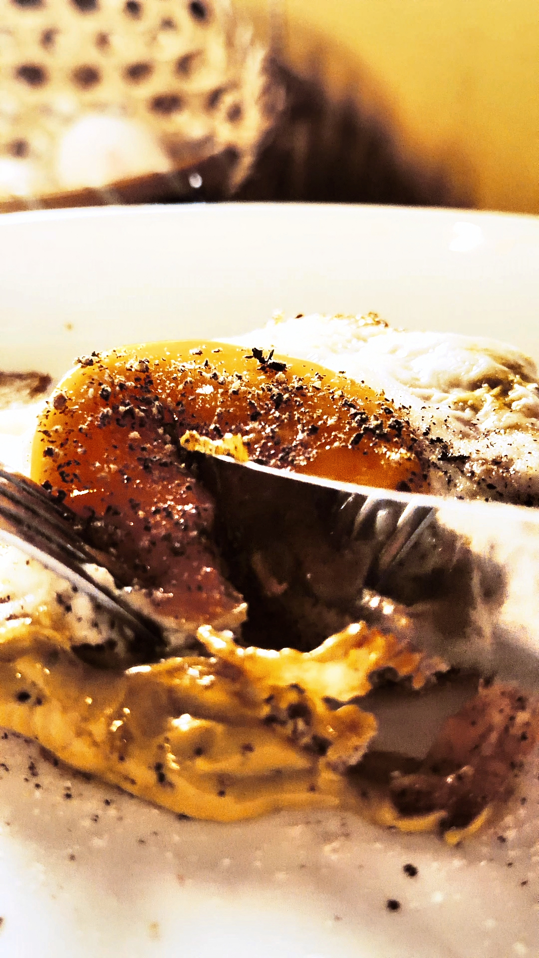 Golden fried egg sandwich hero shot by Kaily Gan, Malaysia food filmmaker