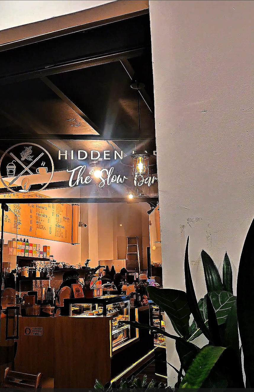 The Hidden Lab specialty coffee bar interior in Cameron Highlands Pahang