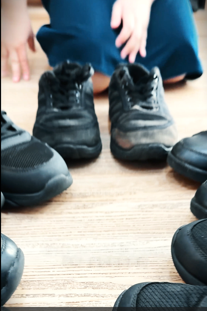 Childhood school shoes memory scene in Malaysia
